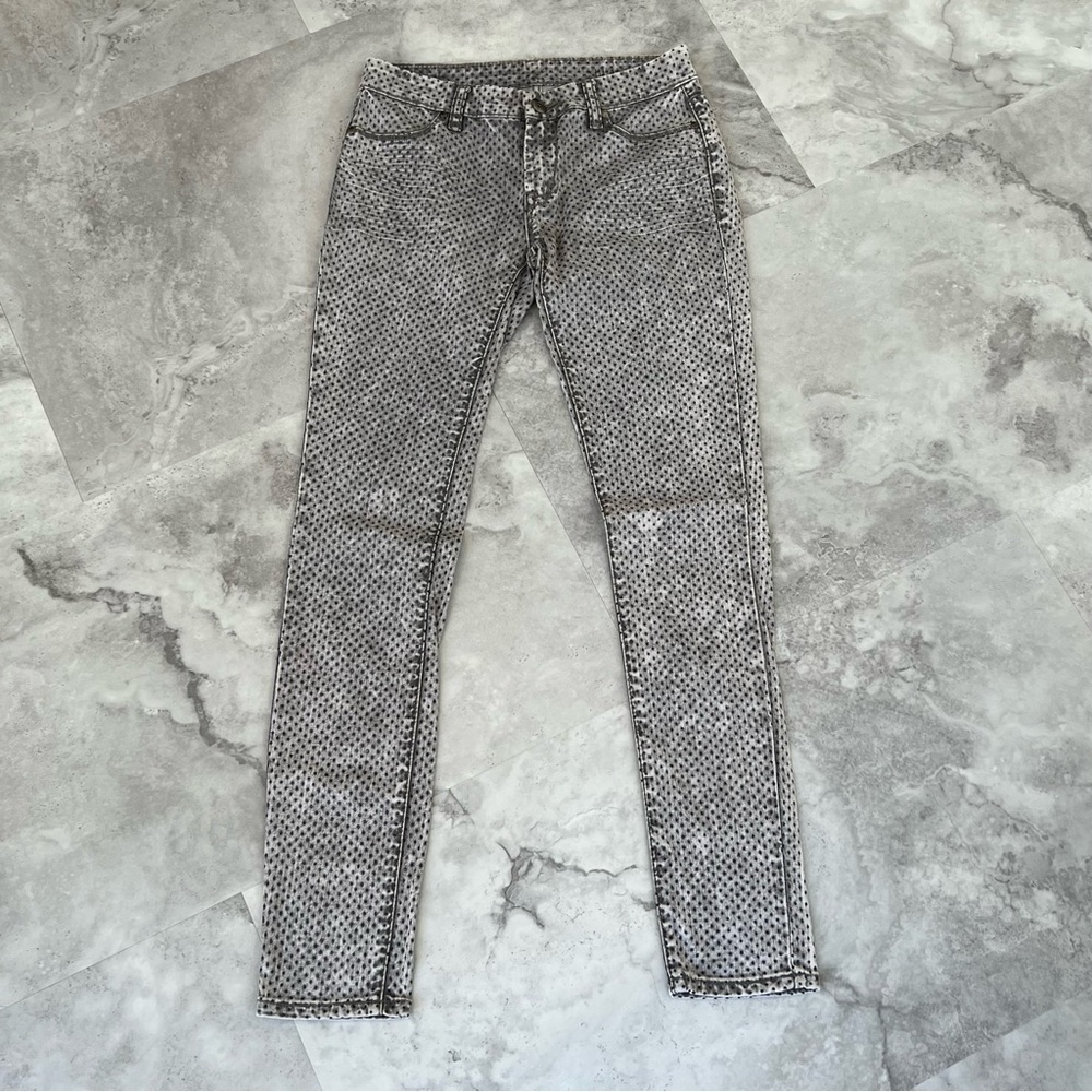 Blank‎ NYC Sparkle Polka Dot Skinny Jeans Size 26 Regular Gray